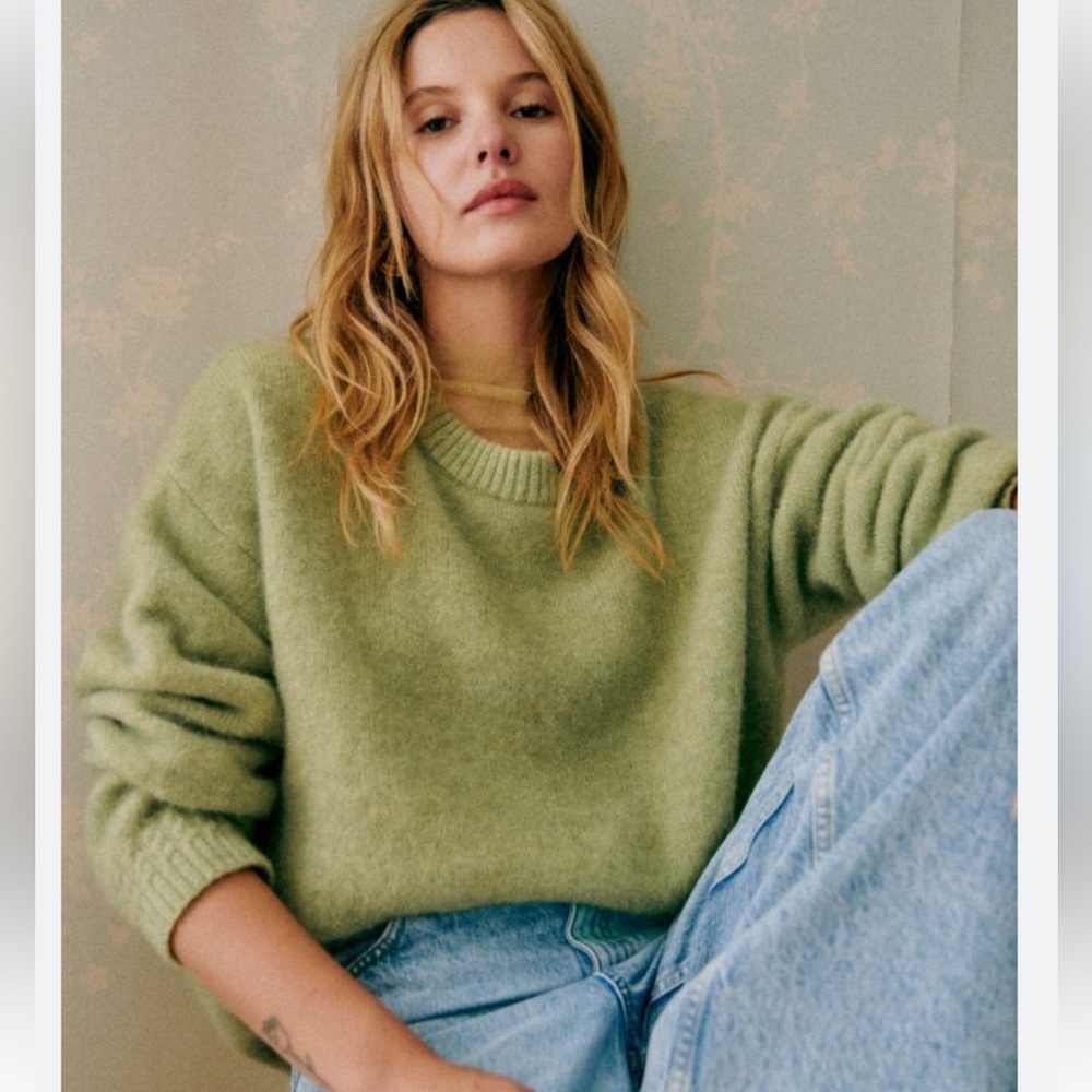 Sezane Amiel jumper in almond, size XS